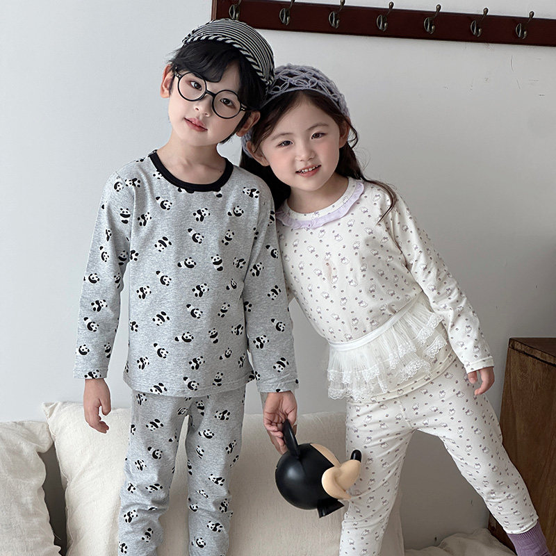 【婷二严选】【顾奈】儿童长绒棉家居服睡衣套装TZ25861,童装/婴儿装/亲子装,家居服套装,淘宝优惠券,粉丝福利购,淘宝优惠卷