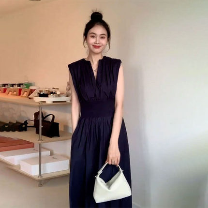 显瘦夏季女装无袖连衣裙2024年新款洋气高端气质名媛女神范高级感