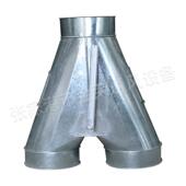 加工不锈钢白铁皮Y型三通风管镀锌管道通风管配件Y型通风管道