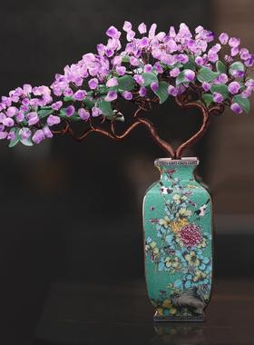 天然玉石工艺品玉雕摆件客厅玄关电视柜酒柜装饰紫水晶礼品装饰品