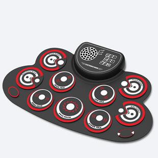 手卷桌面电子鼓带音响可充电喇叭玩DTX游戏练习硅胶便携折叠踏板