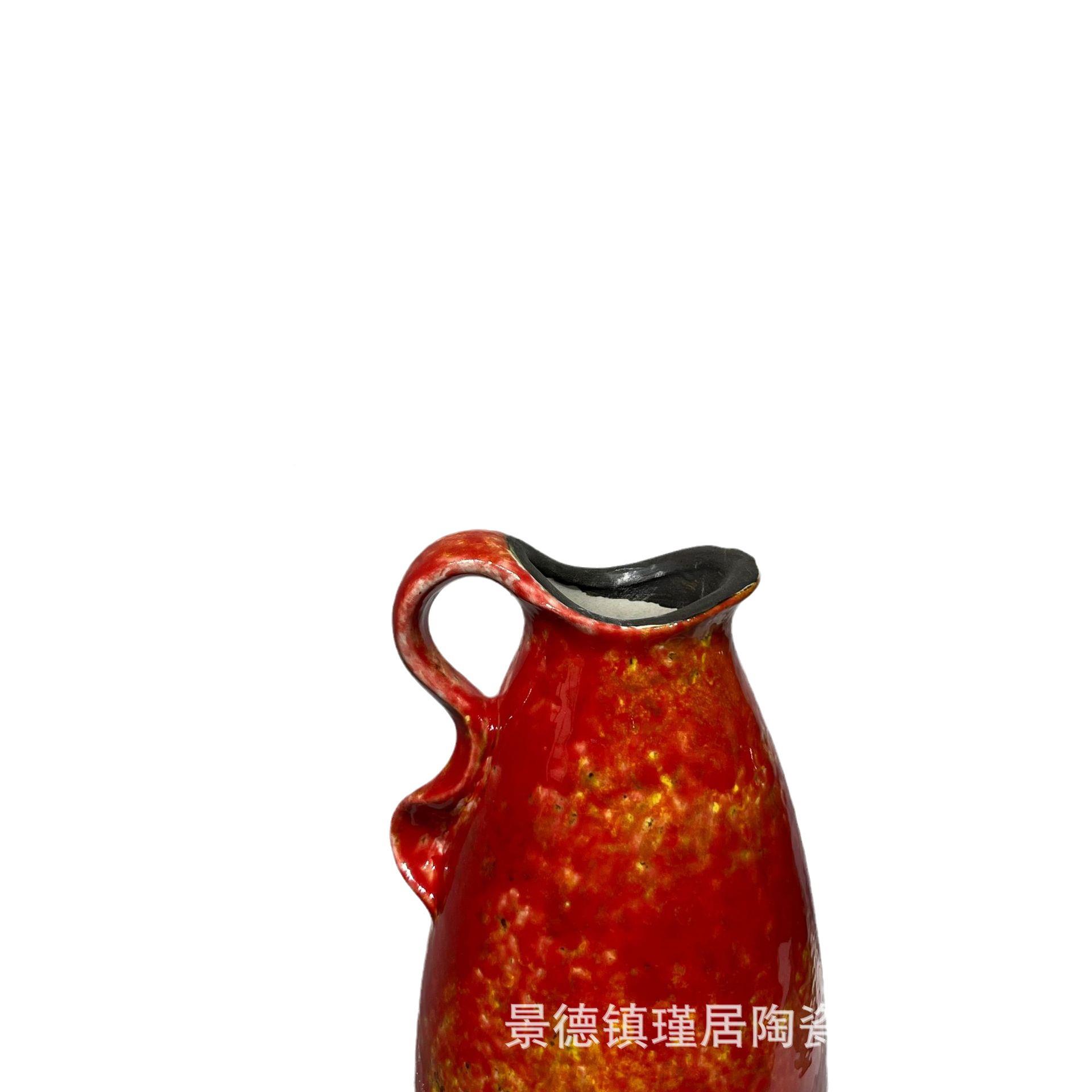 高培温颜色釉中水国风器、手工肌理、PHP花手工异形花瓶摆件、、