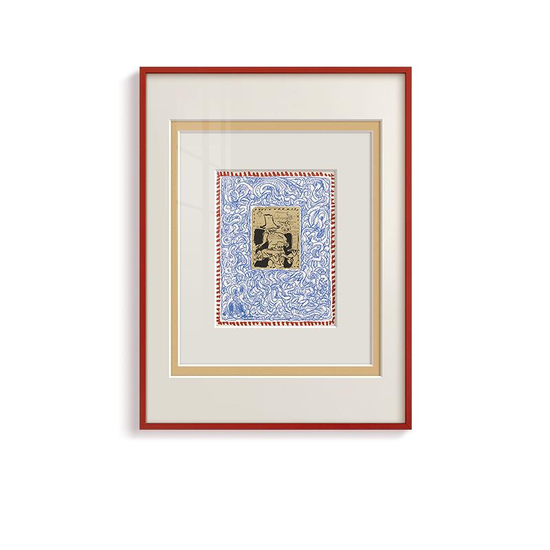 《符篆密语》轻法式感餐厅铝合金装饰画抽象艺术客厅挂画玄关壁画