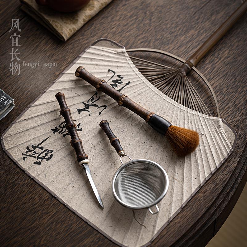 手工老CDXY-CDP竹茶漏网茶隔叶过滤网功茶夫茶配件滤具茶器滤复茶