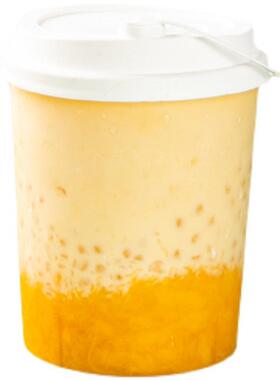 网红90口径500ml直男奶茶注塑700毫升矮胖塑料果橙汁杯子磨砂定制