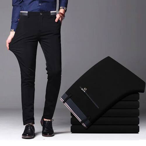 Tailored straight leg suit pants for men男式修身直筒西装长裤