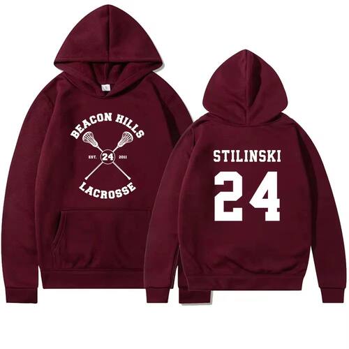 字母印花休闲连帽衫 Letter printed long sleeved casual hoodie