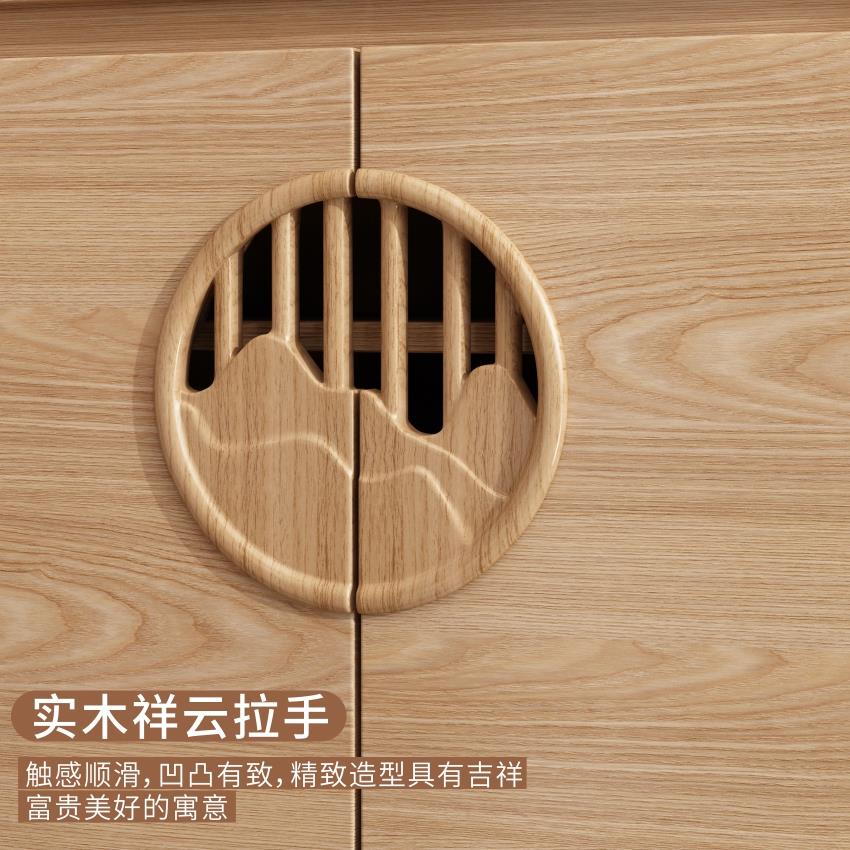 客厅大容量玄关柜实木框鞋柜一体靠墙家用门口门厅柜新中式储物柜
