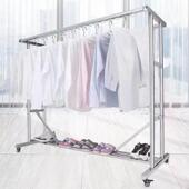 晾衣架落地折叠置地家用阳台室外晾衣杆凉伸缩式 杆挂晒被子可移动