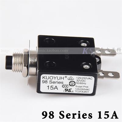 KUOYUH 98 Series 15A搅拌机粉碎机断路器过载保护器3-40Amps可选