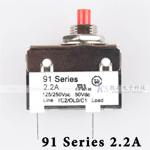 KUOYUH 91 Series 2.2A断路器过载保护器0.5-10Amps 台湾进口Rohs