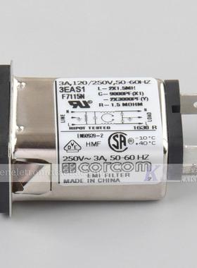 3EAS1 EAS EBS 系列 F7115N 6609005-7插座 Corcom 抗干扰滤波器