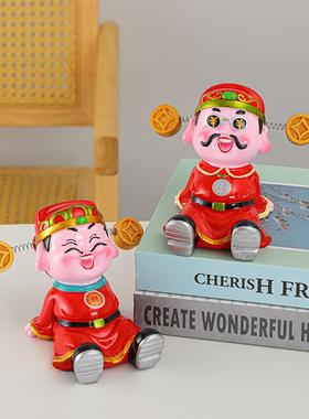 解压财神国潮家居摆件手机支架招财客厅桌面办公室送男生女生礼物