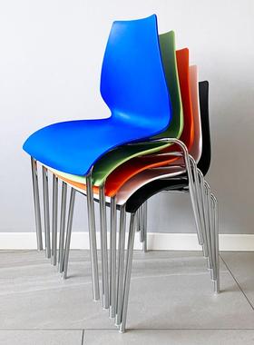 商务接待椅展会会展洽谈椅会议会客椅培训椅葫芦椅白色塑料椅餐椅