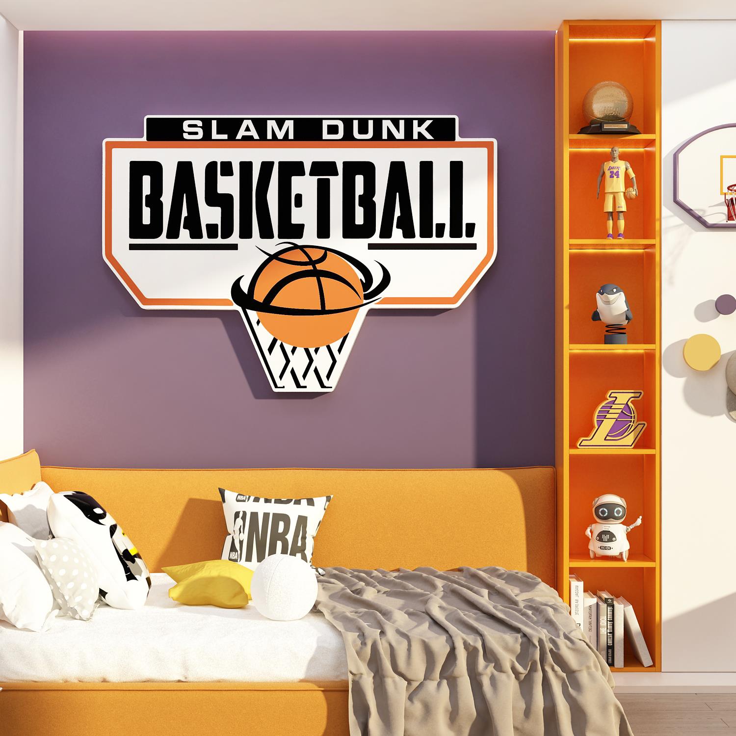 nba篮球主题海报门贴纸挂画卧室男孩生儿童房间布置背景墙面装饰