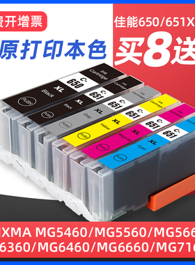 适用佳能650墨盒IP7260 8760 MG7560 MG6360 5460 6460 MG7160 MG5560 MX726 926 ix6860打印机墨水盒CLI651