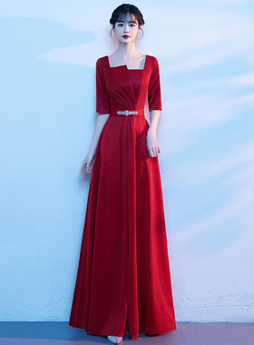 大合唱演出服女长裙成人主持指挥服装舞台红歌比赛合唱团礼服修身