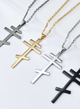 不锈钢十字架项链男女通用
