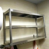304不锈钢壁挂式 厨房置物架上墙架子墙上吊架挂墙架U饭店调味罐架
