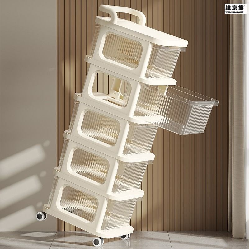 抽屉推车置物架化妆品收纳置物柜婴儿用品收纳客厅V床边手推车架