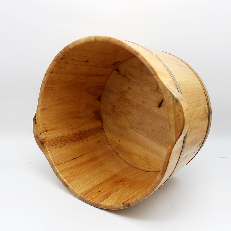 香柏木桶足浴桶家用按摩泡脚桶加厚洗H脚木桶足浴盆足疗木盆洗脚