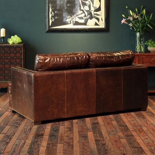 美式轻奢皮d艺大小户型12三人复古油蜡皮客厅酒店办公洽谈区沙发