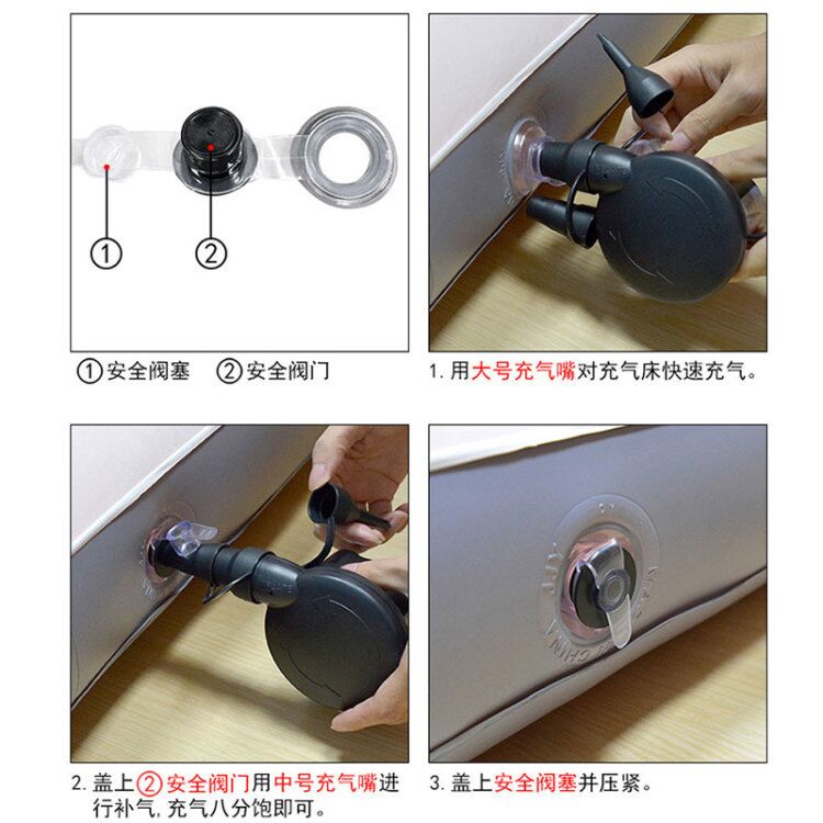 充气床垫打地铺懒人床家用双人气垫床F单人靠背折叠床单人加高加