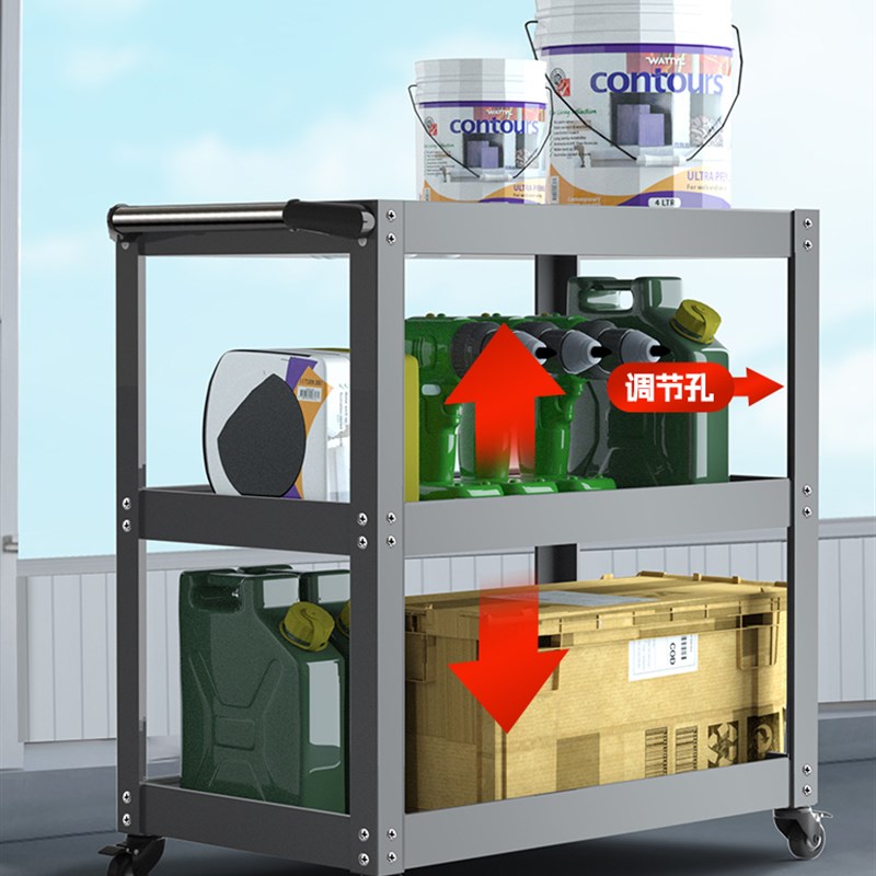 工具车手推车三层工n具架汽修抽屉式多功能移动车间物料工具架子