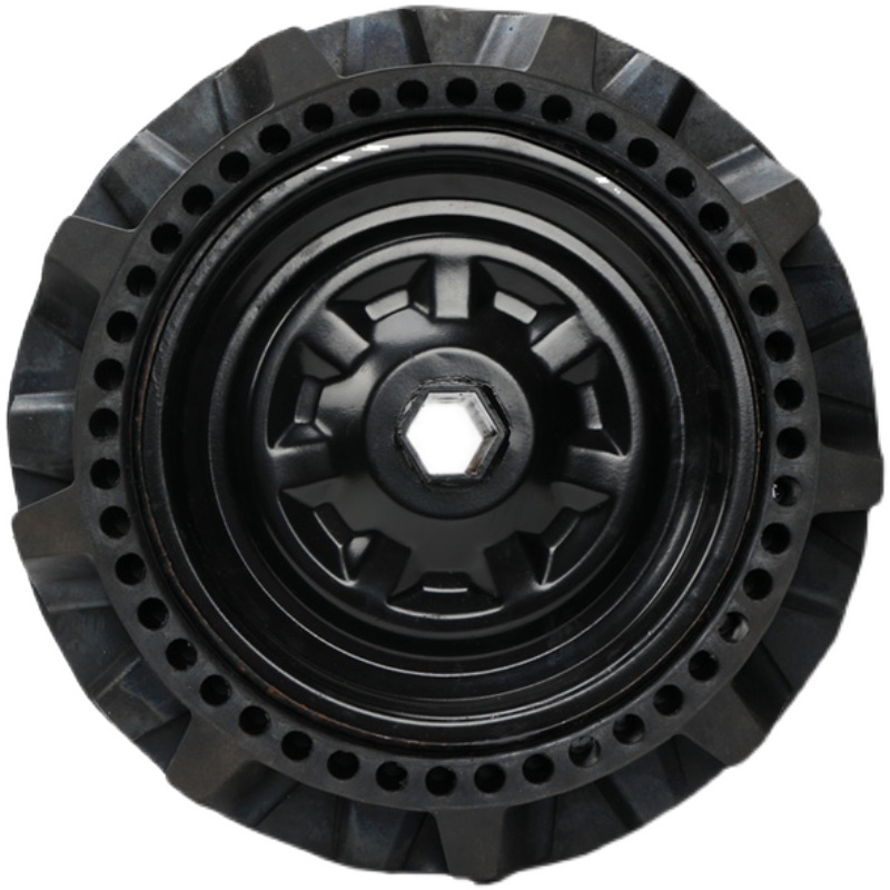 好便宜耐用的f新型蜂窝微耕机实心胎耕地机轮子农机配件免充气轮