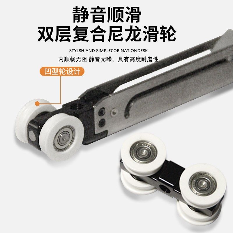 线性按弹口袋门滑轨双向缓冲吊滑B趟门铝框实木门微缝轨道五金配,基础建材,吊滑,淘宝优惠券,粉丝福利购,淘宝优惠卷