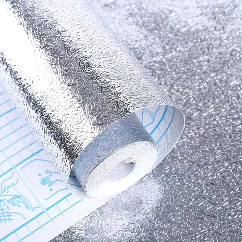 软膜天花广告灯箱反射r膜反光纸贴自粘增亮银色橘皮纹光面锡箔