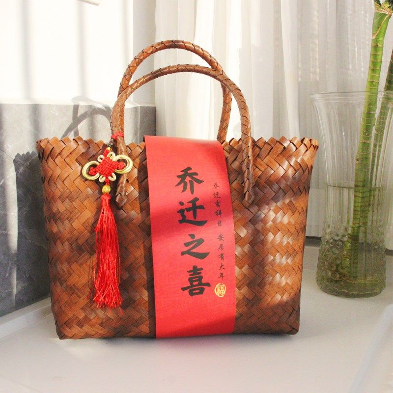 乔迁礼物新居布置装饰o新家手提花篮实用暖居乔迁之喜入宅礼物全