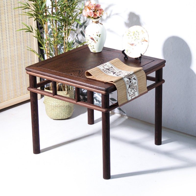 鸡翅木原木茶几餐桌抽屉收纳饭桌红木饭桌客O厅沙发边桌中式小方