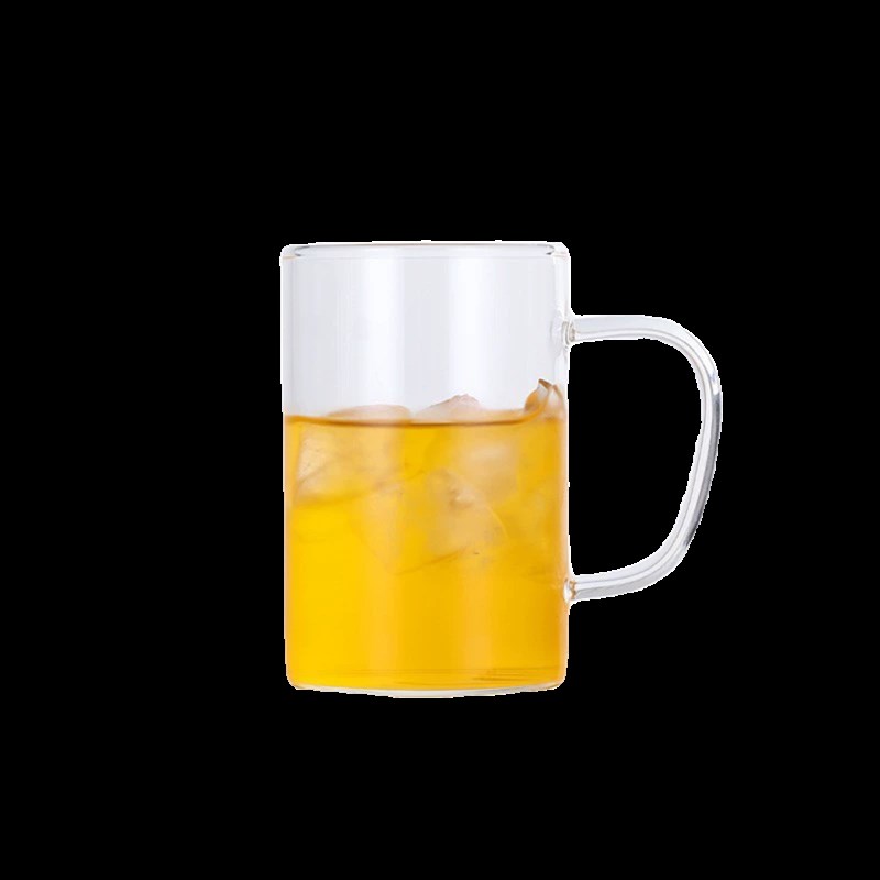 耐高温玻璃杯电陶炉m加热彩把牛奶咖啡茶水杯家用六色杯子6只套装