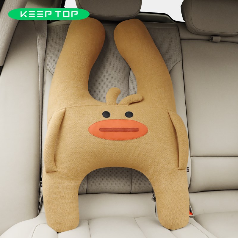 儿童汽车抱枕车载睡枕车上小孩安全带防勒L脖后排睡觉神器长途坐