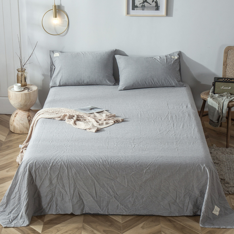 A类儿童纯棉床单枕套2三件套单人1.2米H双人1.5m学生宿舍单件被单