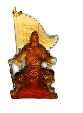 现货速发禅悦纯手工古法琉璃武圣关二爷神像关公摆件珈蓝菩萨中式