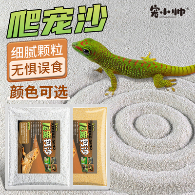 速发爬宠细沙鱼缸铺箱石英砂鬃狮蜥蜴钙沙爬虫黄沙水族底造景底砂