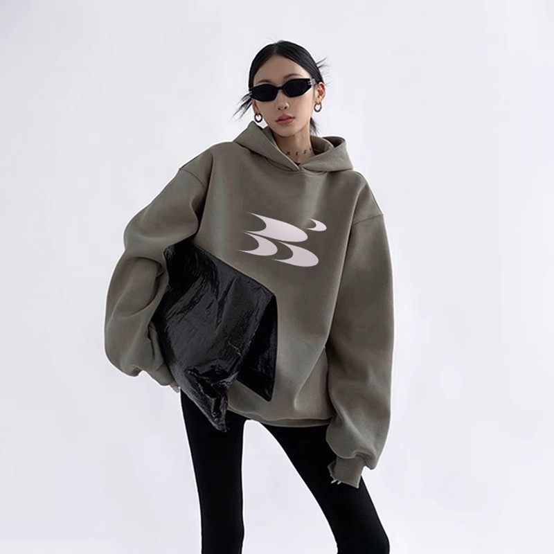 速发银狐绒连帽卫衣秋冬美式套装加即加厚款季202新款爆冬重磅绒