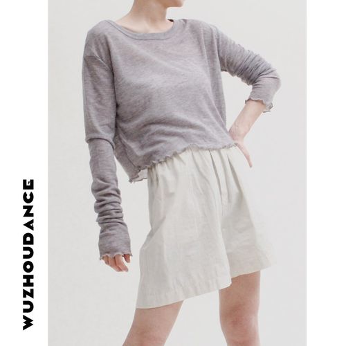 速发舞人丹斯舞芭蕾罩衫上衣长袖花边芭蕾舞练舞服成洲功蹈上衣