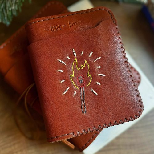 进口真皮半植鞣皮手账本A7多功能笔记本记事本学习本礼品可定制