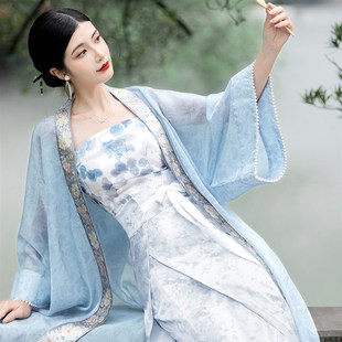 套装 长璇裙改服日常款 高级感小众惊艳 素汉良对开襟衫 速发古风汉元