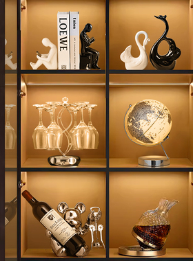 速发高级感设厅电视餐边柜家居摆客轻奢高装红酒架酒柜档饰品摆件