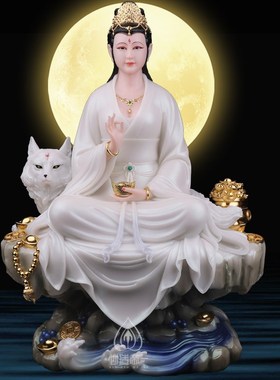 速发实心汉白玉九尾娘娘九姑娘神像九尾黑狐白狐红狐真是像工艺品
