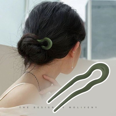 速发双插发簪盘发簪时尚后脑勺丸子头盘发神器发簪时尚百搭夏天簪