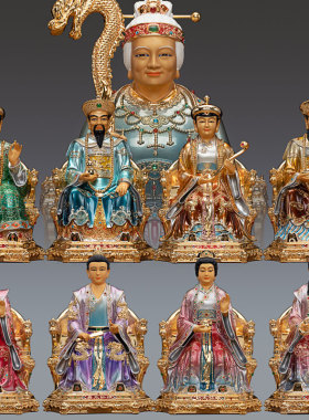 速发纯铜黄三太爷太奶黄蟒铜像家用黑妈妈黑老太太像胡胡常三神像