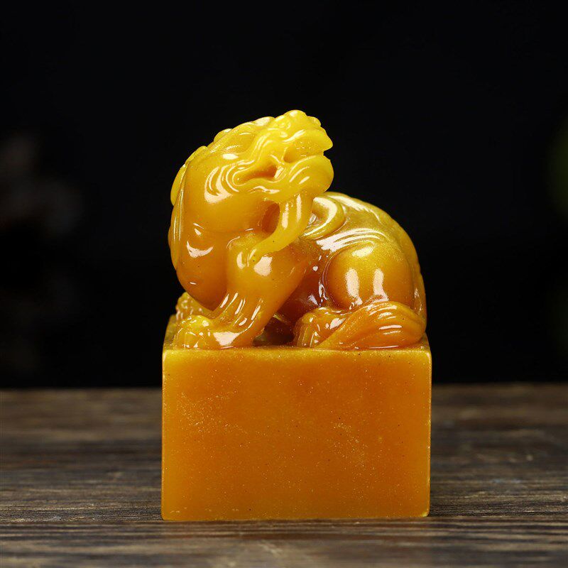 速发仿田黄石摆印秦始皇龙国玉玺印章传件貔貅乾隆印章貔貅石材