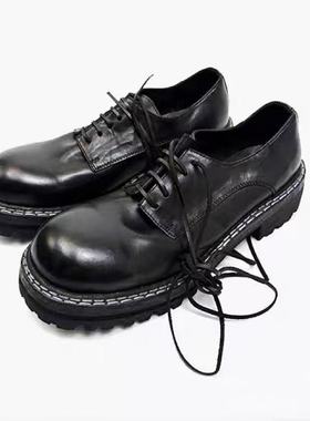 男士复古大头德比鞋商务正装皮鞋休闲百搭增高通勤高级感黑色男鞋