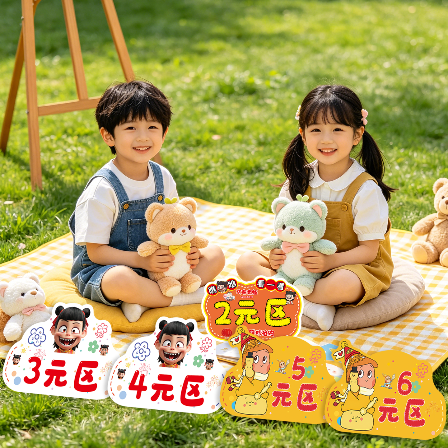 儿童跳蚤市场摊位牌海报小学幼儿园爱心义卖小商品kt板价格广告牌