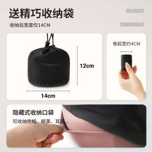 u型枕旅行枕连帽护颈便携睡觉神器坐车支撑性强可收纳夏天记忆棉